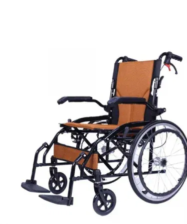 Lightweight foldable wheelchair with flip‑up armrest, footrest, and sturdy backrest – portable and easy to carry