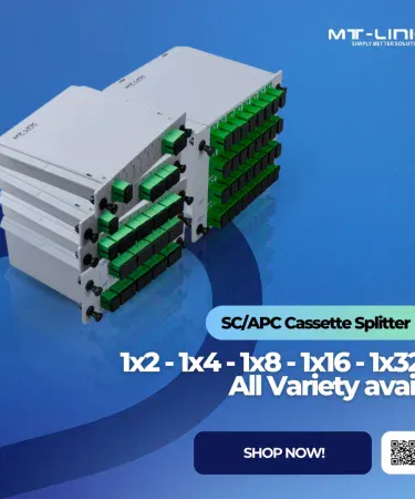 MT‑Link 1+16 Single‑mode Planar Lightware Circuit Splitter (MT‑PLC1+16C APC/UPC) – compact PLC fiber optic splitter for telecom applications
