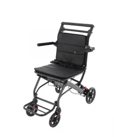 Imported Lightweight Transport Chair – Ultralight Portable Travel Wheelchair with Handbrake – Aluminum Alloy Fancy Wheelchair for Patients