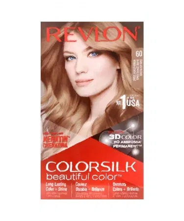HAIR COLOR SILK DARK ASH BLONDE 60 – premium silk hair dye bottle, imagecaption=HAIR COLOR SILK DARK ASH BLONDE 60 – silk formula hair color by Khareedo & Kharedo.