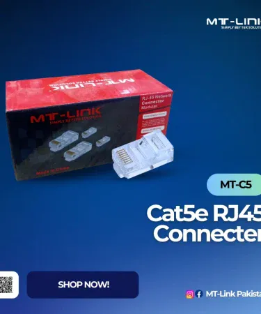 MT‑Link Cat5e RJ45 Connector (MT‑C5) – pack of 100 high‑quality Ethernet plugs with pure copper contacts