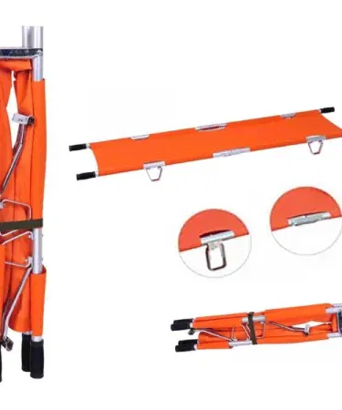 Best Portable Folding Medical Stretcher – lightweight aluminum alloy frame, heavy‑duty handles and non‑slip rubber feet for safe patient transport.