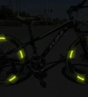 Wheel center reflective stickers stripe for car, bicycle and motorcycle – high visibility hub stickers, bright at night