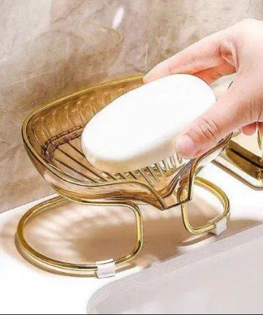 Elegant oval luxury soap dish made of premium ceramic, perfect for bathroom or kitchen , imagecaption=1 Piece Luxury Soap Dish – stylish and functional ,