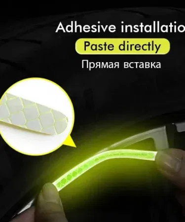 Wheel center reflective stickers stripe for car, bicycle and motorcycle – high visibility hub stickers, bright at night