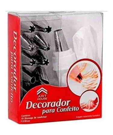 Icing bake cake decorating tool with multiple interchangeable nozzles and ergonomic grip, perfect for detailed cake designs.