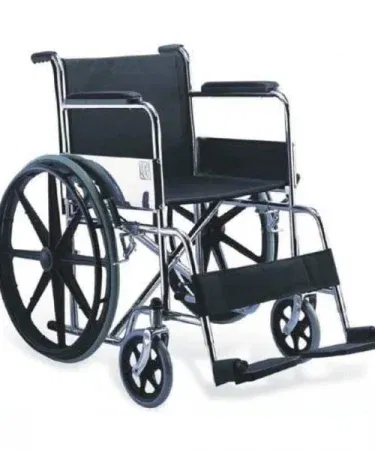 Imported manual wheelchair with mag wheels, foldable lightweight steel frame, fancy wheels, comfortable seat and backrest, suitable for seniors and patients, imagecaption=Imported Manual Wheelchair with Mag Wheels – Foldable, Lightweight, and Comfortable – Available at Khareedo & Kharedo.