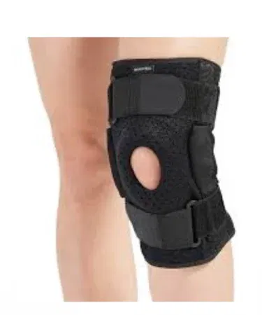 Adjustable elastic knee cap knee brace with open patella support for knee joint pain relief, showing breathable elastic fabric and adjustable straps. , imagecaption=Premium Adjustable Elastic Knee Cap Knee Brace with Open Patella Support – Ideal for Knee Pain Relief.