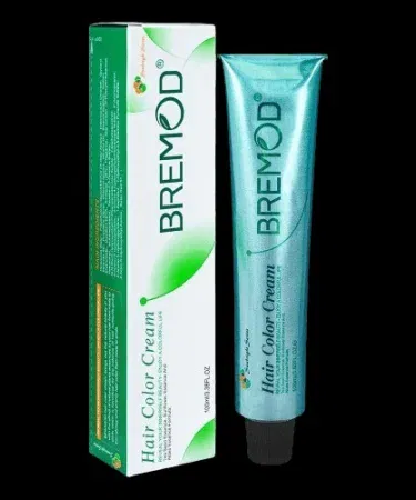 Bremod Professional Hair Color Cream 100ml tube with developer – vibrant salon quality hair dye, imagecaption=Bremod Professional Hair Color Cream 100ml – Long‑lasting, rich‑coverage hair dye for salon & home use.