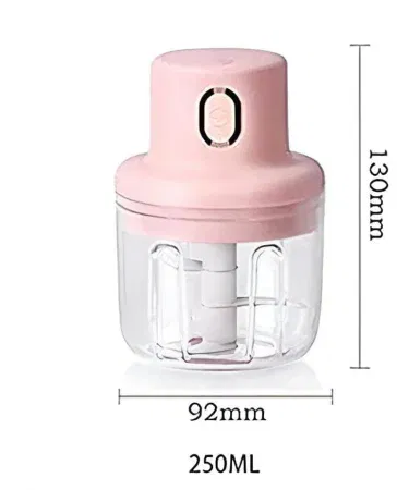 250ML USB rechargeable mini grinder chopper portable cordless kitchen gadget for vegetables, fruits and nuts