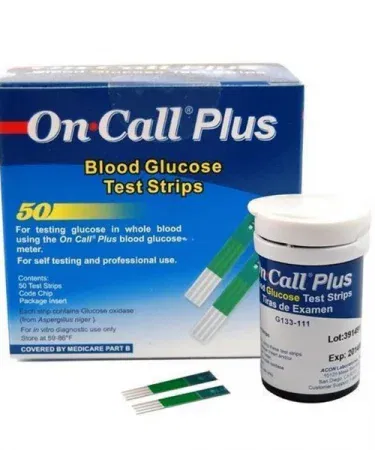 On Call Plus Glucometer Test Strips 25 & 50 pcs EZII 690 Code – high quality blood sugar test strips for diabetes monitoring