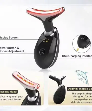Digital Massager For Face And Neck 3 Options – sleek portable device with ergonomic design, rechargeable battery, and three customizable massage modes.