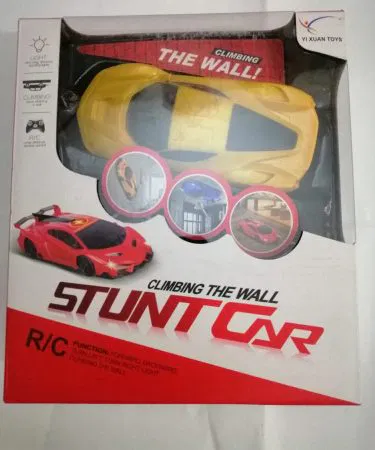 Wall Climbing Car remote‑controlled suction fan toy climbing a smooth wall, showcasing its gravity‑defying capability.
