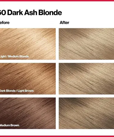 HAIR COLOR SILK DARK ASH BLONDE 60 – premium silk hair dye bottle, imagecaption=HAIR COLOR SILK DARK ASH BLONDE 60 – silk formula hair color by Khareedo & Kharedo.