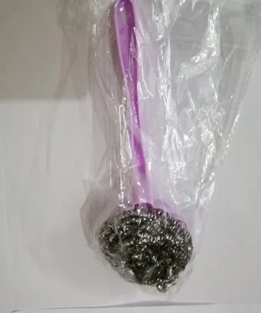 Sponge Ball Cleaning Sponges eco non‑scratch scrub brush with PP handle – perfect for kitchen and bathroom cleaning