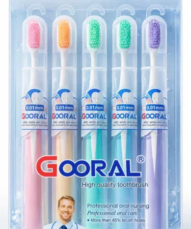 GOORAL Ultra Soft Toothbrush Set with travel case – 0.01 mm soft bristles for sensitive teeth and gums, imagecaption=GOORAL Ultra Soft Toothbrush Set – premium oral care with hygienic travel case, perfect for home and travel ,
