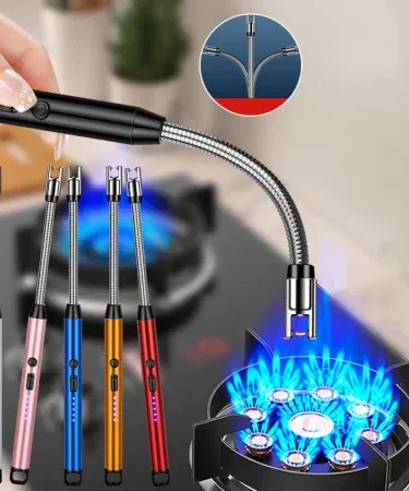 Arc Chargeable Kitchen Lighter Type C High Quality – sleek rechargeable USB‑C electric lighter, windproof and waterproof design for kitchen and outdoor use