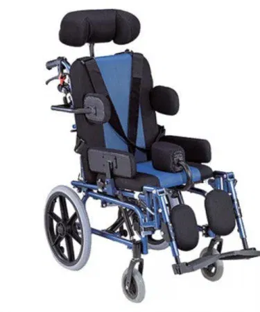 Foldable reclining wheelchair with adjustable seat angle, leg protection, double brakes, and anti‑rollover solid tires – high‑quality mobility chair for children, adults, and elderly