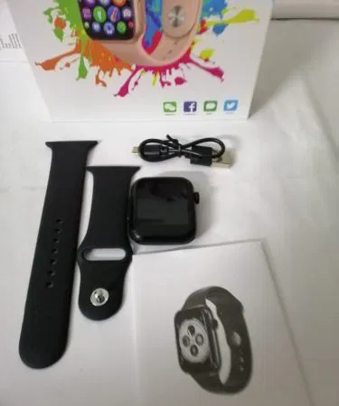 Smart Watch C500 with Bluetooth call and SIM card features, sleek black design, displayed on a wrist