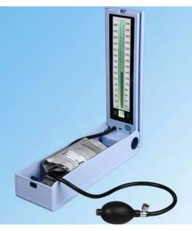 Imported manual mercury‑free sphygmomanometer with durable cuff and analog gauge, imagecaption=High‑quality portable BP monitor – safe, accurate and reliable for home or clinic use,