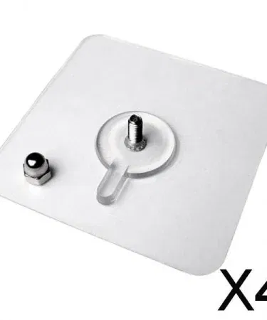 Adhesive Screw Hook Sticker Pack of 10pcs – strong self‑adhesive wall hooks for home organization