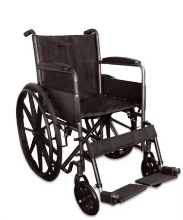 Imported black orthopedic wheelchair with detachable elevating leg rest, foldable design, alloy rims