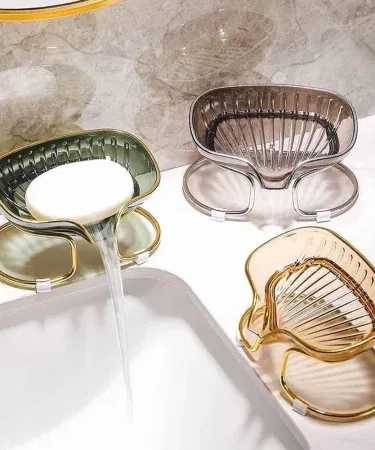 Elegant oval luxury soap dish made of premium ceramic, perfect for bathroom or kitchen , imagecaption=1 Piece Luxury Soap Dish – stylish and functional ,
