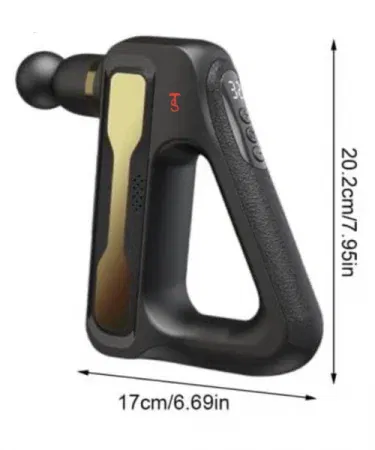 Handheld deep tissue massager with ergonomic grip for full body pain relief