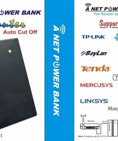 Wifi Router Powerbank 9VOLT – 5 Hours Backup for TP‑Link & Tenda routers, compact 9 V UPS for uninterrupted Wi‑Fi