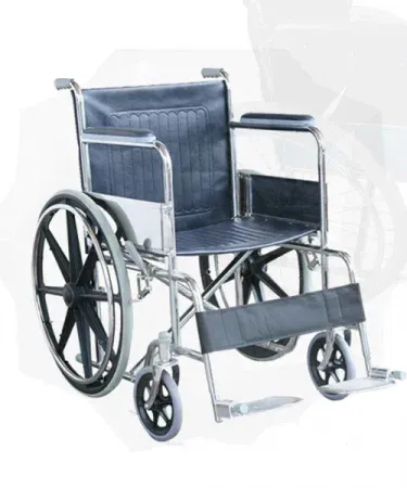 Imported manual wheelchair with mag wheels, foldable lightweight steel frame, fancy wheels, comfortable seat and backrest, suitable for seniors and patients, imagecaption=Imported Manual Wheelchair with Mag Wheels – Foldable, Lightweight, and Comfortable – Available at Khareedo & Kharedo.