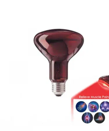 100 Watt Infrared Heating Bulb Red Light Therapy Lamp for pain relief and muscle relaxation