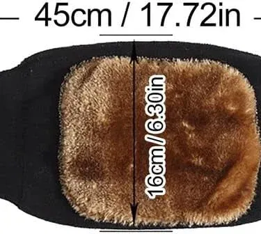 Pair of unisex winter warm knee warmers with thick padding and thermal fabric, ideal for sports, arthritis relief, and cold‑weather protection