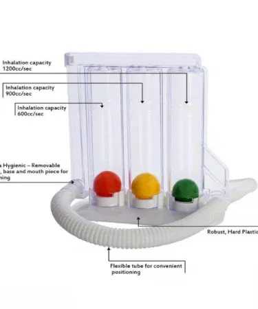 Three Ball Lung Capacity Trainer – high‑quality imported spirometer and breathing exerciser
