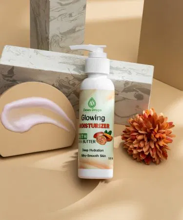 Shea Butter Moisturiser jar with natural ingredients and creamy texture , imagecaption= Khareedo | Kharedo Shea Butter Moisturiser – 24‑hour hydration and natural glow ,