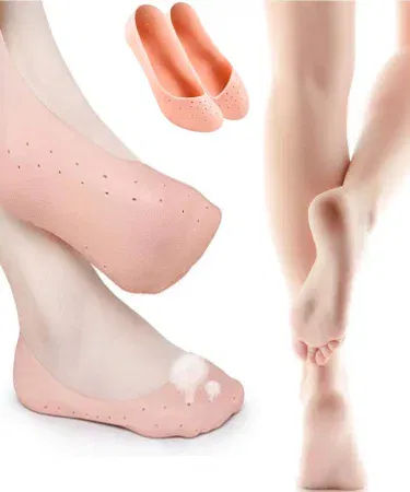 Anti‑Crack Heel Silicone Full Socks in elegant box – heavy quality heel protector for dry and cracked heels