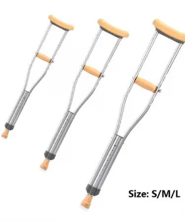 Standard Aluminum Crutches (Baisakhi) – Adjustable Walking Support for Patients, imagecaption=Adjustable aluminum crutches (Baisakhi) – perfect walking support from Khareedo|Kharedo ,