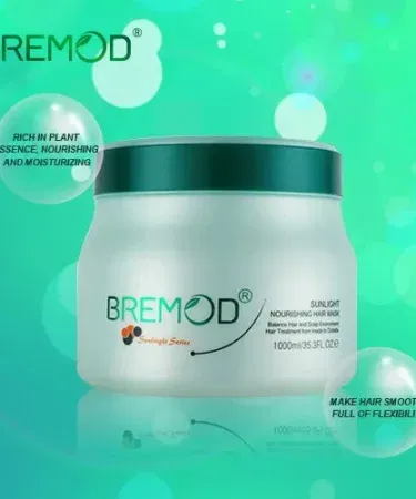 Bremod Hair Mask Sunlight Nourishing 500ml and 1000ml bottles – keratin treatment for frizzy hair, imagecaption=Bremod Sunlight Nourishing Hair Mask – deep‑nourishing keratin formula for smooth, shiny, healthy hair.
