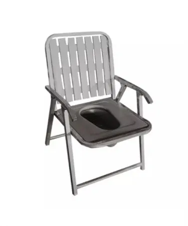Portable folding bathroom chair with backrest and handle – lightweight, sturdy, and easy to store for home or travel.