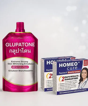 HomeoCure Beauty Cream Pack of 3 – whitening and brightening face cream with Glupatone Emulsion Serum, imagecaption=HomeoCure Beauty Cream Pack of 3 – fast results whitening & brightening cream for radiant skin,