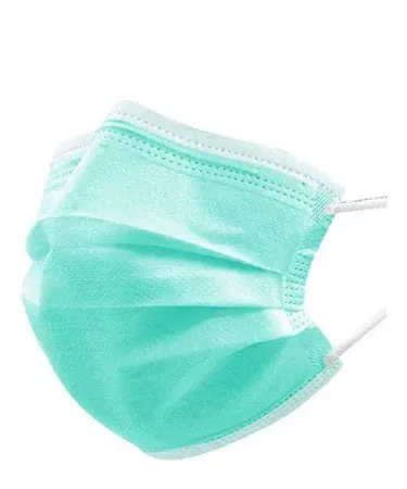 Pack of 50 three‑ply disposable face masks with elastic ear loops, breathable non‑woven fabric for daily protection