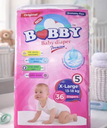 Extra Large XL Premium Baby Diapers with soft cotton sheet, S‑Cut magic tape and leak guard