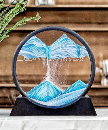 3D moving sand art lamp with flowing sand and random colour lighting, decorative night light for home and office