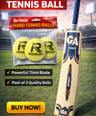 BUY CRICKET BAT WITH THREE ROYALEO BALLS