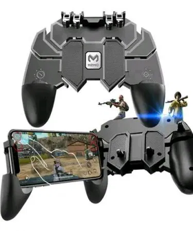 Pubg Remote Mobile AK66 Game Controller – Six‑Finger Gamepad for PUBG Mobile, Call of Duty Mobile, Free Fire – Black , imagecaption=AK66 Six‑Finger Mobile Game Controller for PUBG, COD, Free Fire – Available on Khareedo & Kharedo with Check‑on‑Delivery ,