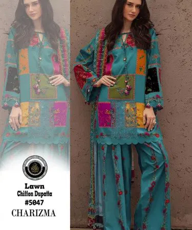 Elegant Wear by Shahbaz 2026 3‑piece gala embroidered suit with chiffon dupatta and dyed trouser , imagecaption=Elegant Wear by Shahbaz – New 2026 Design – 3‑Piece Gala Embroidered Suit with Chiffon Dupatta & Dyed Trouser ,