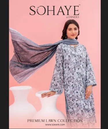 Sohaye by Dinners summer unstitched outfit – light, elegant design perfect for the season