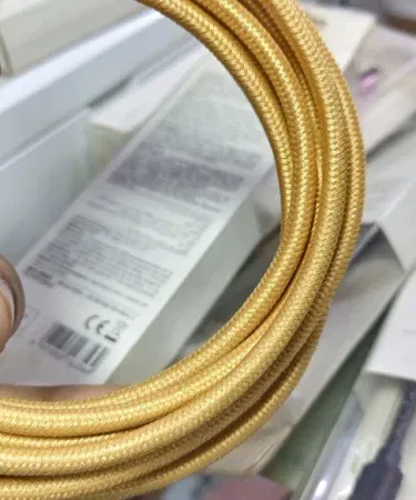 ICDI Original Type‑C Fast Charging Cable – gold braided 5A USB‑C cable with connectors