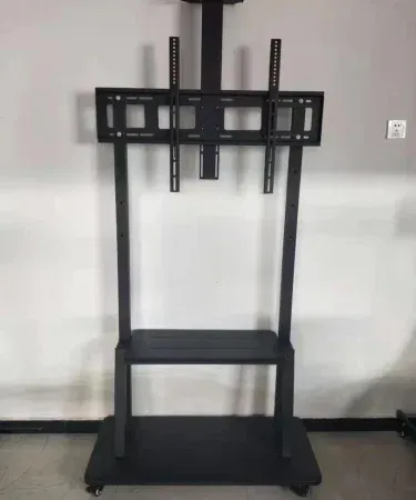 TL-1700 Mobile TV Bracket rolling stand with wheels for 32-70 inch TV in black, imagecaption=TL-1700 Mobile TV Bracket – Black rolling TV stand with wheels suitable for 32‑70″ LCD/LED/OLED screens.