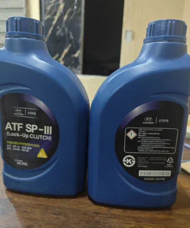 Hyundai Automatic Transmission Oil ATF SP-III 1 L bottle on a white background, imagecaption=Hyundai ATF SP-III 1 L – premium semisynthetic transmission fluid for Hyundai & Kia vehicles.
