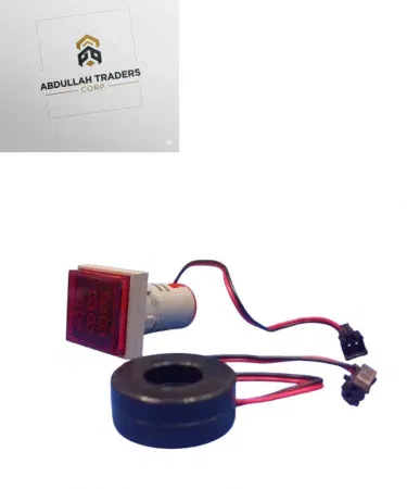 Digital Dual Display AC Voltmeter & Ammeter panel mount showing dual LCD readout, imagecaption=Digital Dual Display AC Voltmeter & Ammeter (Panel Mount) – precise voltage and current monitoring for industrial panels.
